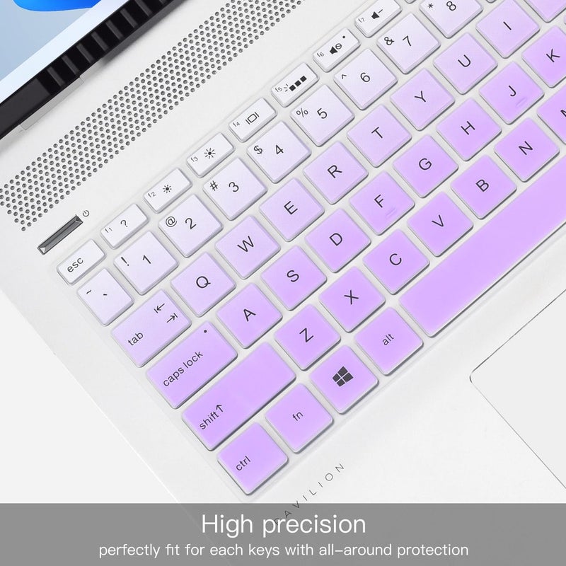 imComor Keyboard Cover for HP Laptop 15-db 15-dw 15-dy 15-da 15-ef 15-bs/bw 15-ef 15t 15z 15.6" 15-db0011dx 15-dy1043dx/dy1051wm 15-dw0037wm/dw1083wm 15-ef1001ds, HP 17-by/bs/ca 17.3 Keyboard Cover, Purple - Image 3